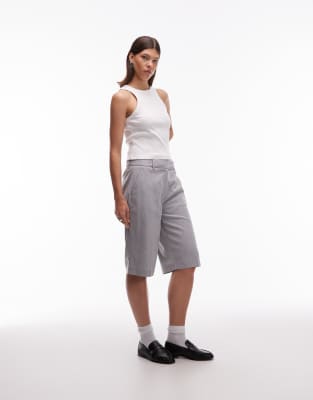 ASOS DESIGN - Eleganter, schlichter Hosenrock in Grau