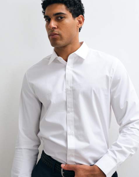 ASOS DESIGN – Elegantes, regulär geschnittenes Hemd in Weiß - view 1