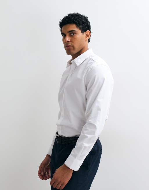 ASOS DESIGN – Elegantes, regulär geschnittenes Hemd in Weiß, 5 von 5