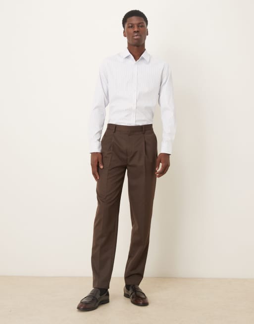 ASOS DESIGN – Elegantes Slim-Fit-Hemd in Blau mit Nadelstreifen, 2 von 5