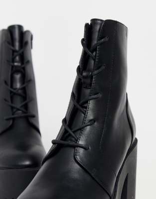 asos chunky lace up boots