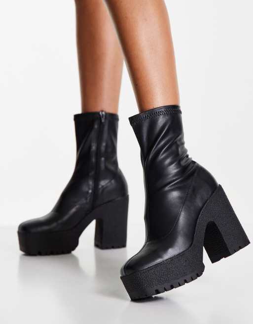 Black sock boots outlet asos