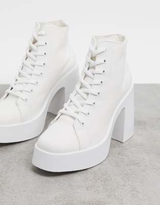 white canvas boots