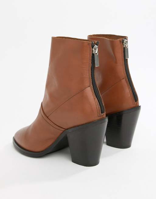 asos ankle boots leather