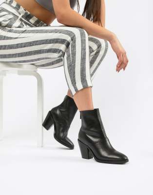 asos leather ankle boots