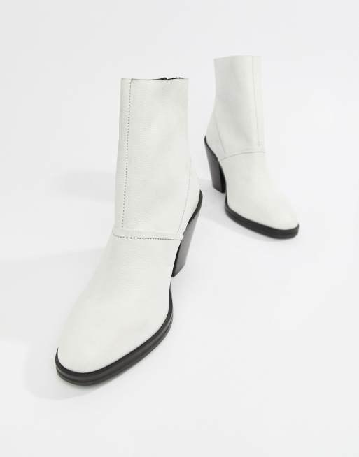 Asos design elexis 2025 leather ankle sock boots