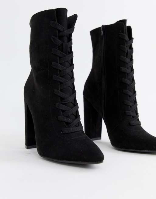 ASOS DESIGN Elicia lace up heeled boots