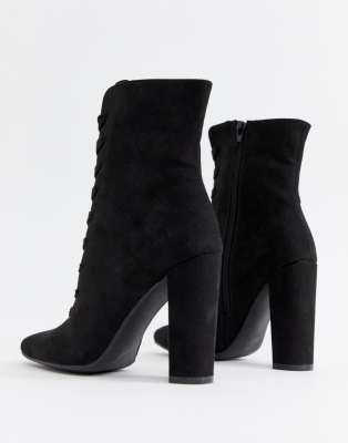black heeled boots asos