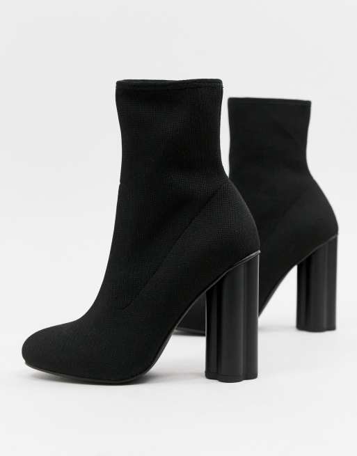 ASOS DESIGN Eliza Bottines talons en maille effet