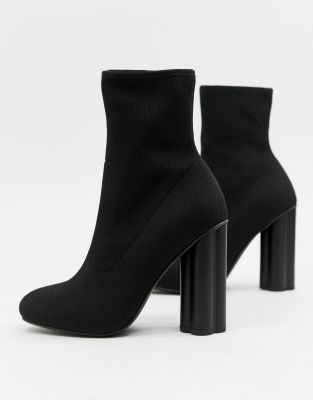 black heeled boots asos