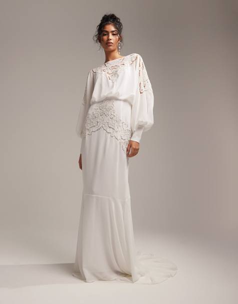 Long Sleeve Bridal Dresses Shop at ASOS