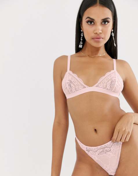 ASOS DESIGN – Ella – Triangel-BH mit Spitze