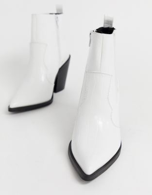 asos bottines blanches