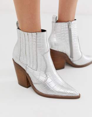 asos silver boots