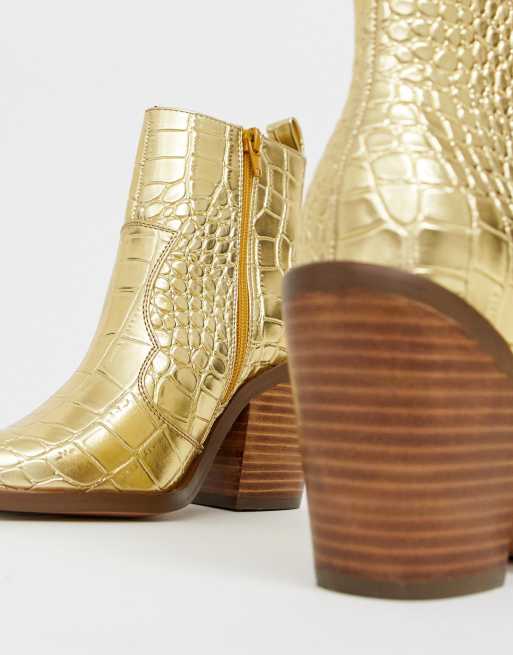 ASOS DESIGN - Elliot - Westernlaarzen met krokodilleneffect, 3 van 4