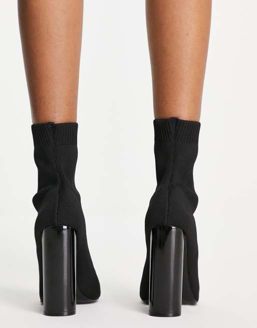 Asos design elexis clearance leather ankle sock boots