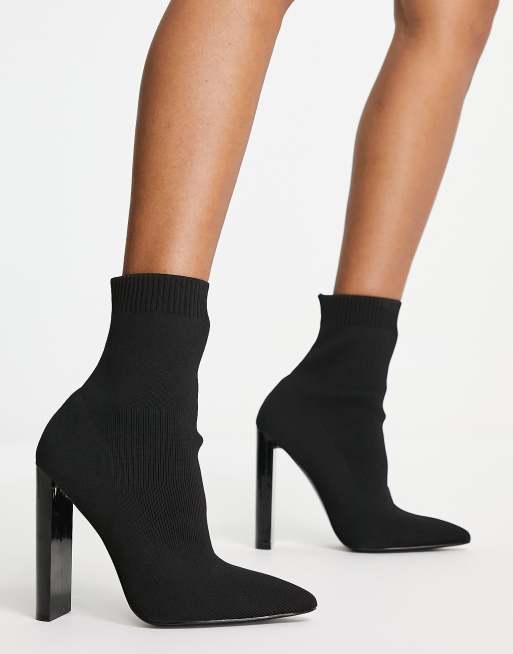 Sock boots discount block heel