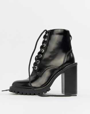 asos black chunky boots