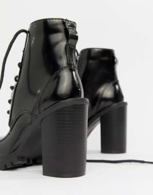 elm chunky lace up boots