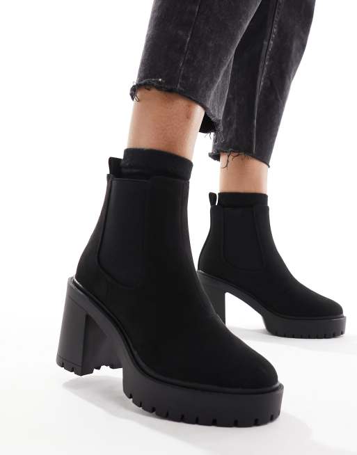 Asos black shop flat boots