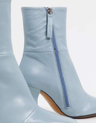 blue square toe boots