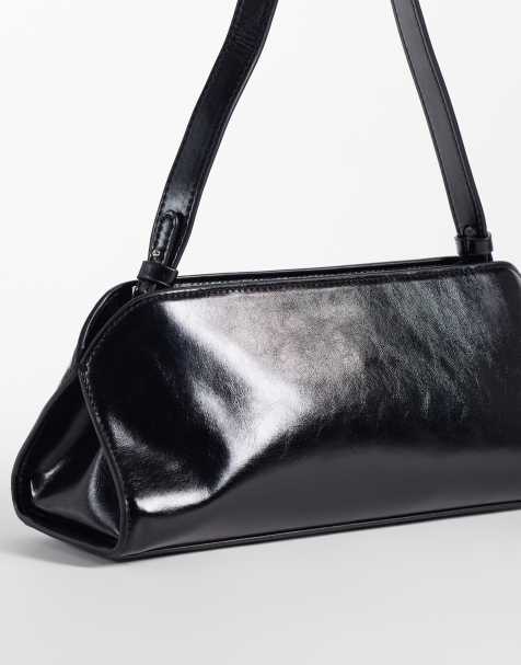 ASOS DESIGN elongated mini me shoulder bag in black - view 1