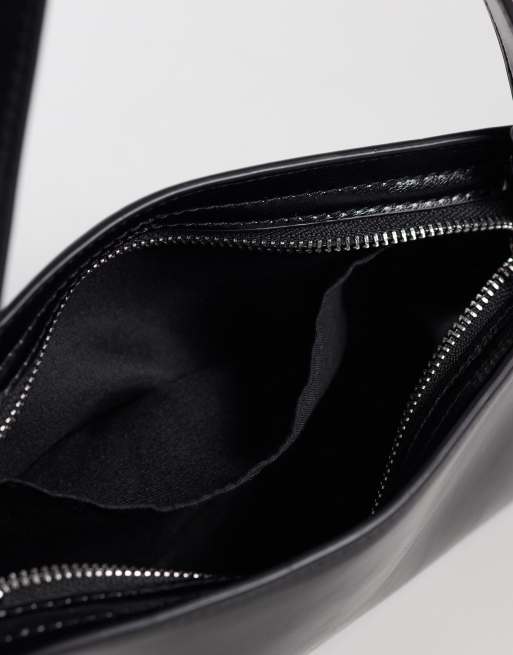 ASOS DESIGN elongated mini me shoulder bag in black, 3 of 4