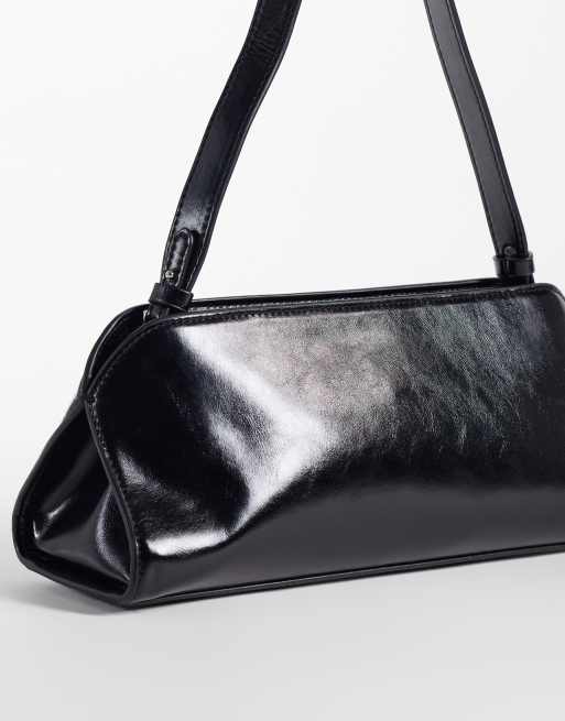 ASOS DESIGN elongated mini me shoulder bag in black, 4 of 4