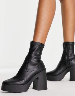 Black sock store boots asos