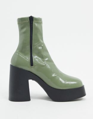 Calentadores para botas verde lima de pelo de ASOS DESIGN