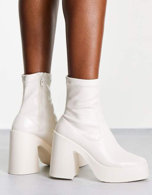 Asos white booties sale