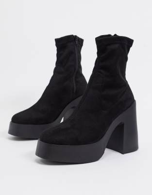 asos elsie sock boot green