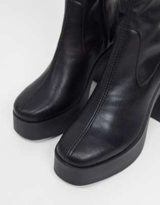 asos elsie high heeled sock boots