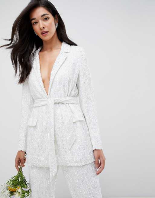 White deals blazer asos