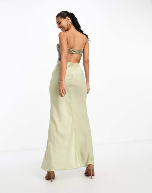 Asos design maxi dress with cluster embellished bodice best sale