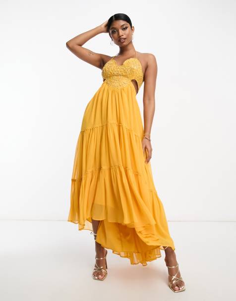 Yellow best sale graduation dresses