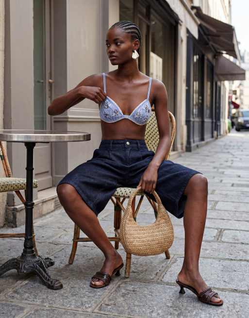 ASOS DESIGN embellished bralette in stripes - part of a set, 10 of 11
