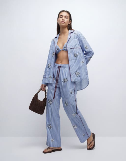 ASOS DESIGN embellished bralette in stripes - part of a set, 8 of 11