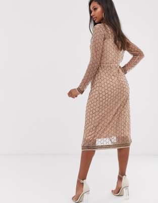 asos bronze dress