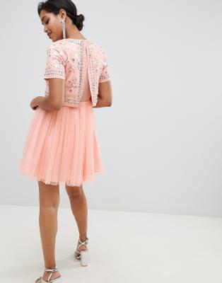 asos tulle mini dress