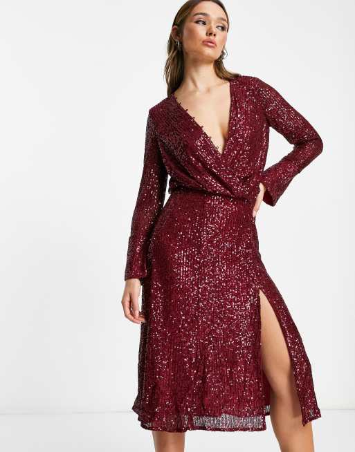 Asos berry hot sale dress