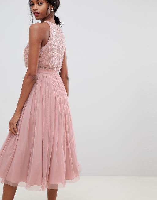 ASOS DESIGN embellished droplet midi dress, 2 of 4