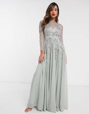 asos design embellished maxi dress