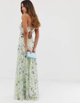 asos white floral maxi dress