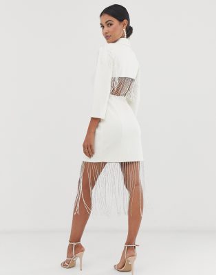 blazer fringe dress