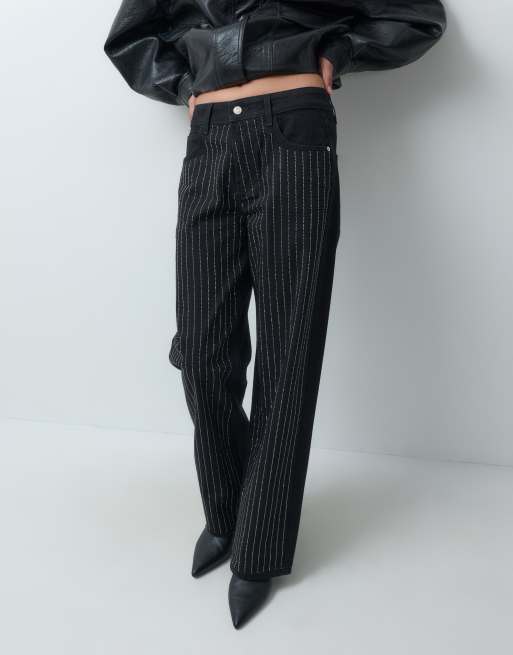 ASOS DESIGN embellished jeans in black, 3 of 5