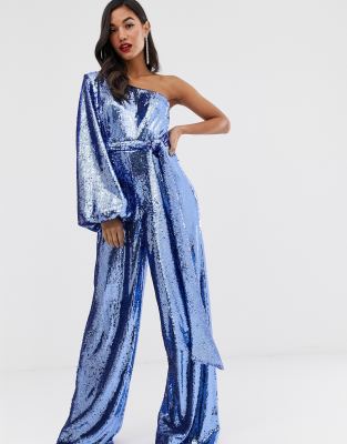 asos jumpsuit blue