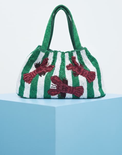 ASOS DESIGN embellished lobster pouch shoulder bag in multi - view 1