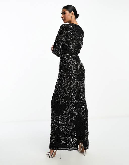 Asos long shop black dress