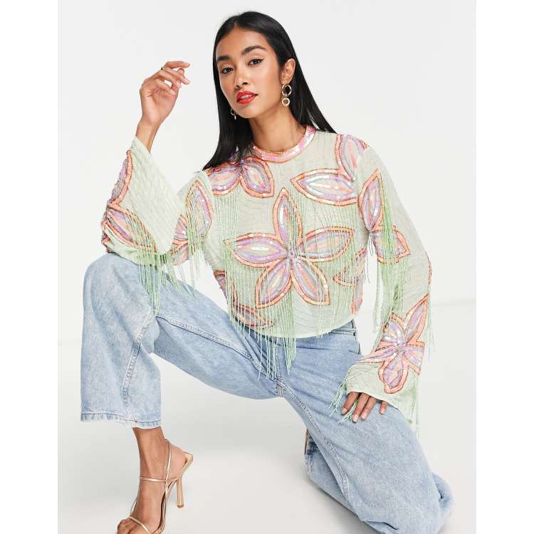 Asos store embellished tops